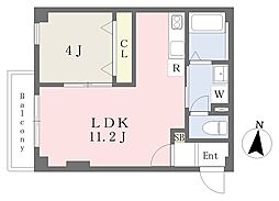 ARCENCIELCOURTSOJIJI 1LDKの間取図画像
