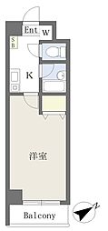 ＡＰＥＸ　ＦＬＡＴ　Ｒ 4階1Kの間取り