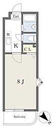 ヴェルフィオーレ嵐山 1Kの間取図画像