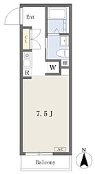 ウエストミンスター御所西 ワンルームの間取図画像