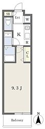 ART COURT 1Kの間取図画像