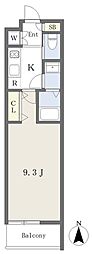 ART COURT 1Kの間取図画像