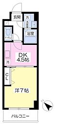 エンゼルプラザ南草津 1DKの間取図画像