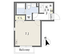 アバ・ドレバイショース 3階1Kの間取り