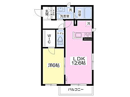 ルチルみすみ3 1LDKの間取図画像