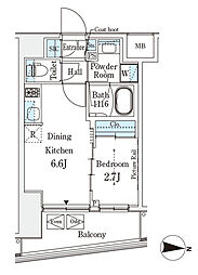 イプセ押上 1DKの間取図画像