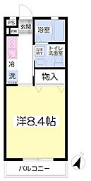 メゾンデlibert'e ワンルームの間取図画像