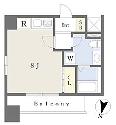 クリスタルマンション千住 ワンルームの間取図画像