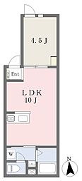 仮)足立区西新井本町5丁目 新築計画 1LDKの間取図画像