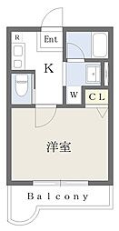 エレガンス綾瀬セカンド 1Kの間取図画像