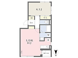 LaCasaSpeciale 1LDKの間取図画像