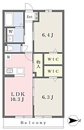 ベンディシオン 2LDKの間取図画像