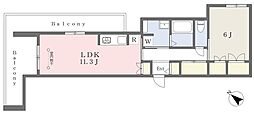 ベントルナータ泉 1LDKの間取図画像