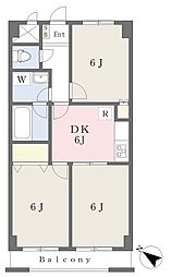 和泉中央ビル 3DKの間取図画像