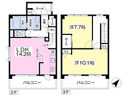 デルニエK和泉町 2LDKの間取図画像