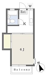 京成松戸線 前原駅 徒歩7分の賃貸アパート 2階1Kの間取り