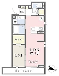 京王井の頭線 三鷹台駅 徒歩5分の賃貸マンション 2階1LDKの間取り