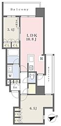 グランドプレシア芝浦 2LDKの間取図画像