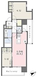 グランドプレシア芝浦 2LDKの間取図画像
