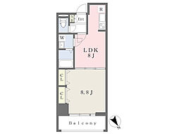 ラフィーネレジデンス 1LDKの間取図画像