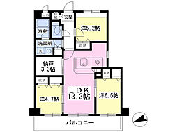 ユー・アイ・コーポラス 3LDKの間取図画像