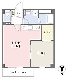 ARCENCIELCOURTSHONAI 1LDKの間取図画像
