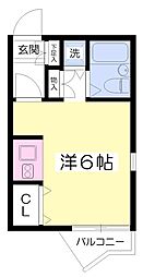 サンパレス21塚口3 ワンルームの間取図画像