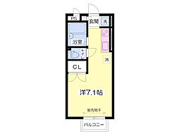 ハイツアジュレ ワンルームの間取図画像
