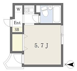 東京メトロ丸ノ内線 新高円寺駅 徒歩3分の賃貸マンション 1階ワンルームの間取り