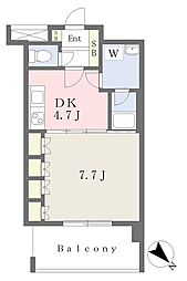 ノヴェル根岸 5階1DKの間取り