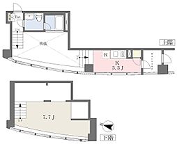 ＦＬＡＭＰ 7階1Kの間取り