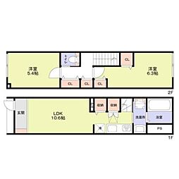 テラスハウス井荻 2LDKの間取図画像