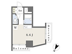 KSビル ワンルームの間取図画像