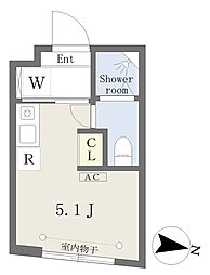 Growcel下落合 ワンルームの間取図画像