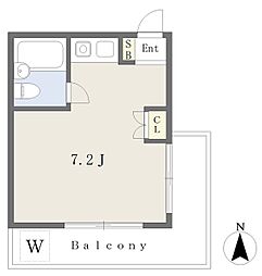 ガーデンハウス早稲田 ワンルームの間取図画像