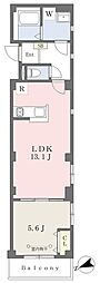 レジデンツァ升屋長吉 1LDKの間取図画像