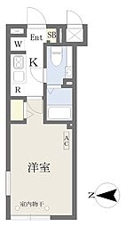 AGRATIO新宿中井 1Kの間取図画像