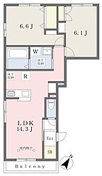 est1 2LDKの間取図画像