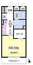 ソル・レヴェンテ 1Kの間取図画像