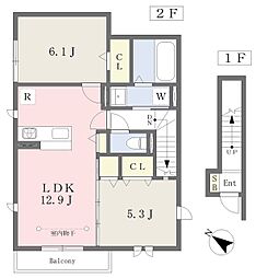 アルディート 2LDKの間取図画像