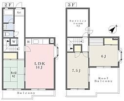 ロイヤルメゾン丸山台1号棟 3SLDKの間取図画像