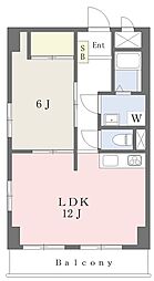 グランドール上大岡 1LDKの間取図画像