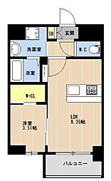 沖縄都市モノレール 県庁前駅 徒歩7分の賃貸マンション 5階1LDKの間取り