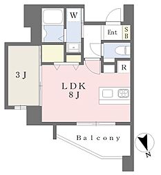 ＣＡＳＡ　ＶＩＳＴＡ　　ＡＳＡＴＯ 5階1LDKの間取り