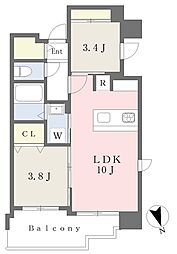 ＣＡＳＡ　ＶＩＳＴＡ　　ＡＳＡＴＯ 5階2LDKの間取り