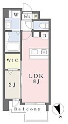 ＣＡＳＡ　ＶＩＳＴＡ　　ＡＳＡＴＯ 2階1LDKの間取り