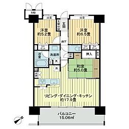 沖縄都市モノレール 牧志駅 徒歩11分の賃貸マンション 14階3LDKの間取り