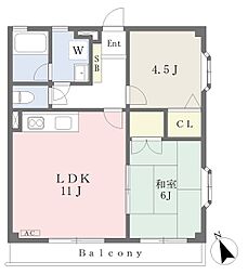 ブライズMY 2LDKの間取図画像