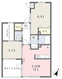 コリーナカーサ 2SLDKの間取図画像