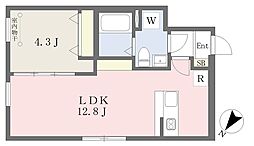 JR総武本線 新小岩駅 徒歩7分の賃貸マンション 1階1LDKの間取り